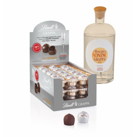 Lindt Praline Fondenti Ripiene Grappa Nonino 45pz