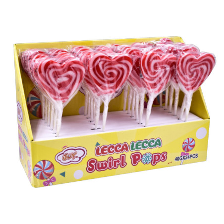 LeccaLecca Spiral Heart 40gr x 24pz Casa del Dolce