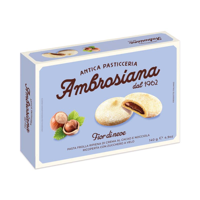 Biscotti Fior di Neve alla Gianduia 150gr Dolciaria Ambrosiana