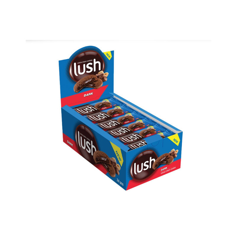Lush Dark Biscotto Ripieno al Cacao 51gr x 24pz