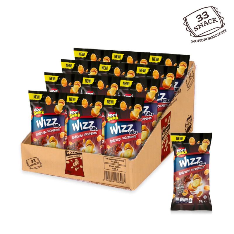 Wizz Arachidi BBQ 28gr x 33pz Aperisnack