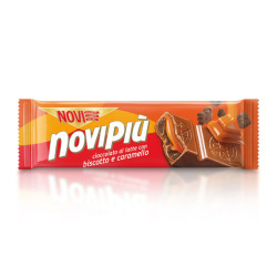 NoviPiù Barretta Biscotto e Caramello da 30gr x 30pz