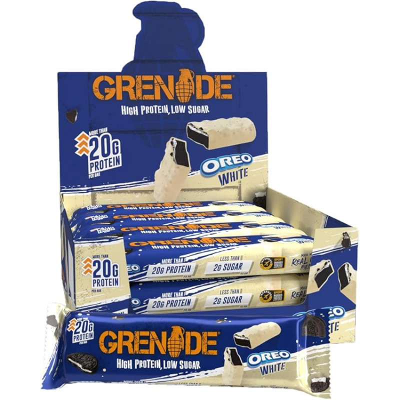 Grenade Barretta Proteica Oreo White 35gr x 18pz Mondelez
