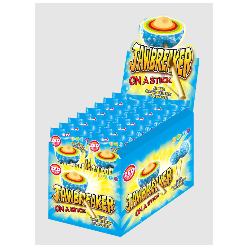 Jawbreaker on Stick Blue Lecca Lecca 50gr x 15pz Zed Candy Dulcis