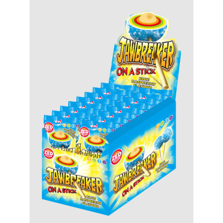 Jawbreaker on Stick Blue Lecca Lecca 50gr x 15pz Zed Candy Dulcis