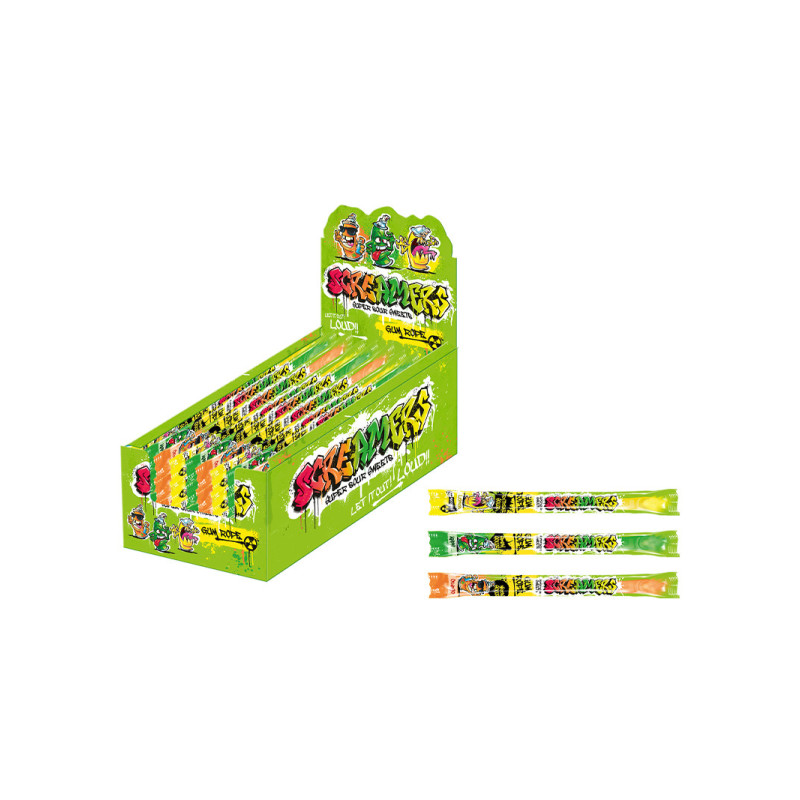 Screamers Mega Sour Chewingum 17gr x 40pz Zed Candy Dulcis