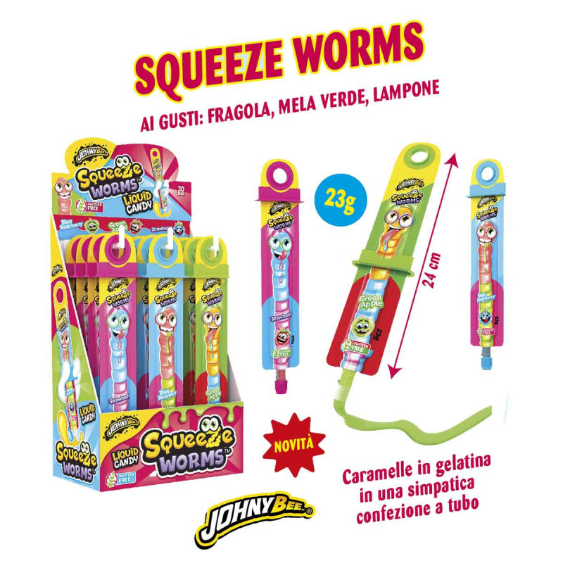 Squeeze Worms Caramella Liquida 23gr x 30pz Joygum