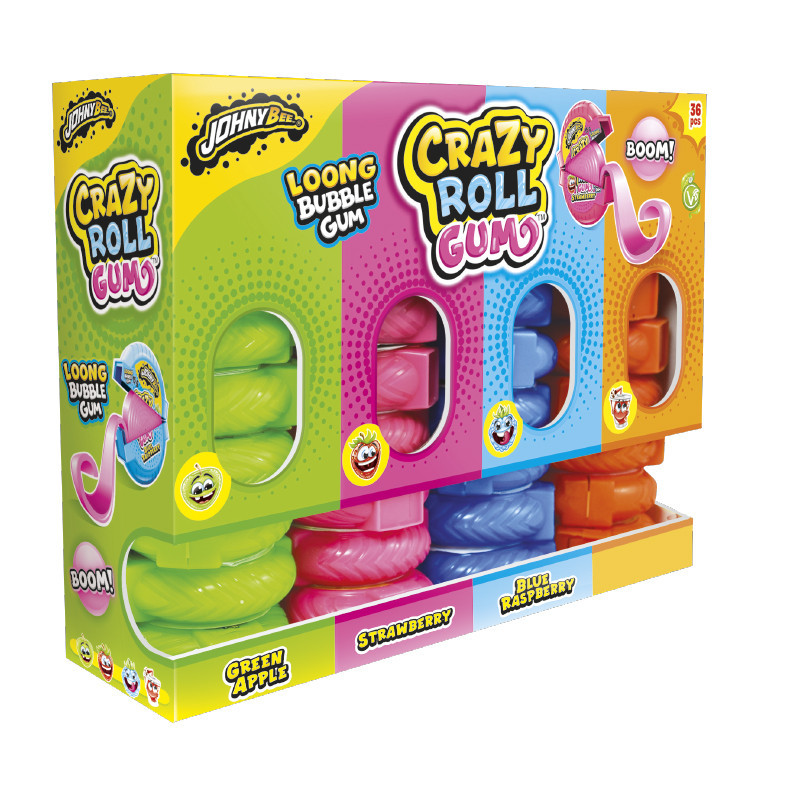 Crazy Roll Stand Bubble Gum 15gr x 36pz Joygum