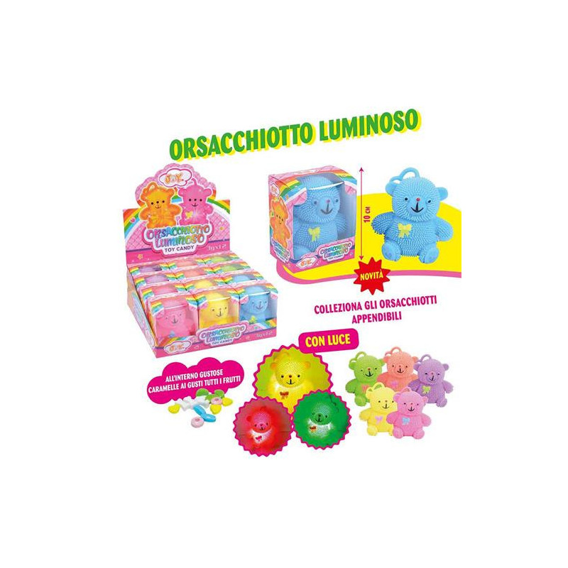 Orsacchiotto Luminoso con Caramelle 5g x 12pz Joygum
