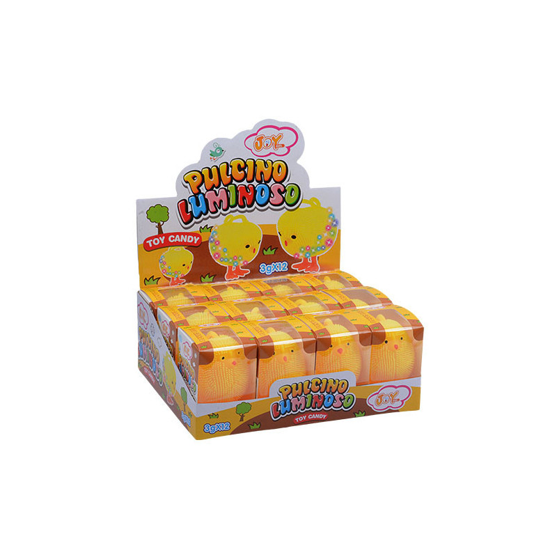 Pulcino Luminoso con Caramelle x 12pz Joygum