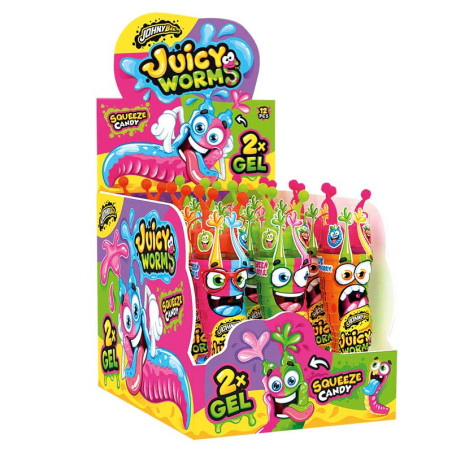 Juicy Worms Caramella Gel 58gr x 12pz Joygum