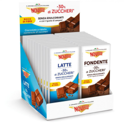 Novi Expo Tavolette Latte e Fondente -30% di Zuccheri da 100gr x 24pz
