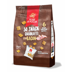 Quadrotti al Bacon Multipack 35gr x 6pz Fiore di Puglia