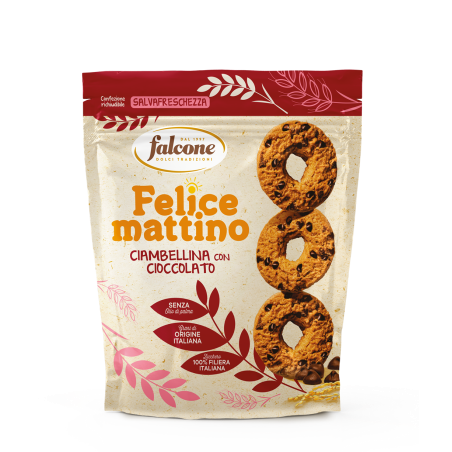 Felice Mattino Ciambelline con Gocce di Cioccolato 500gr Falcone Dolciaria