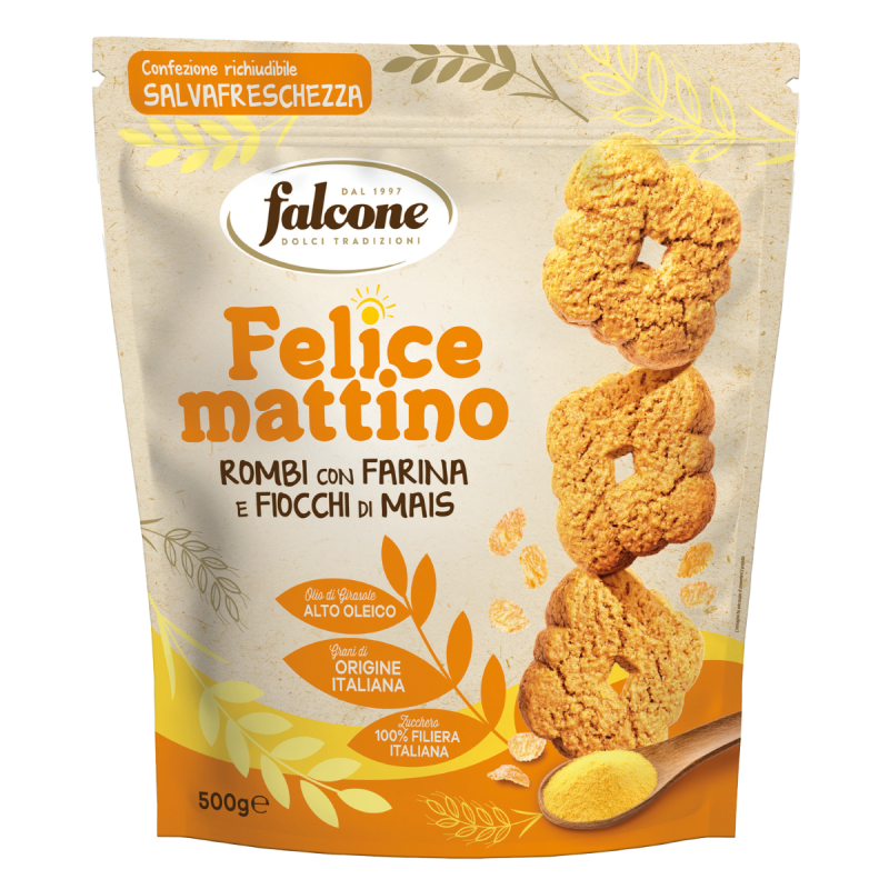 Felice Mattino Rombi di Mais 500gr Falcone Dolciaria