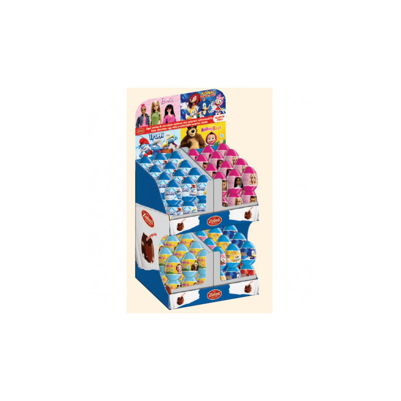 Ovetti di Cioccolato Expo Personaggi 144pz + Omaggio Zaini