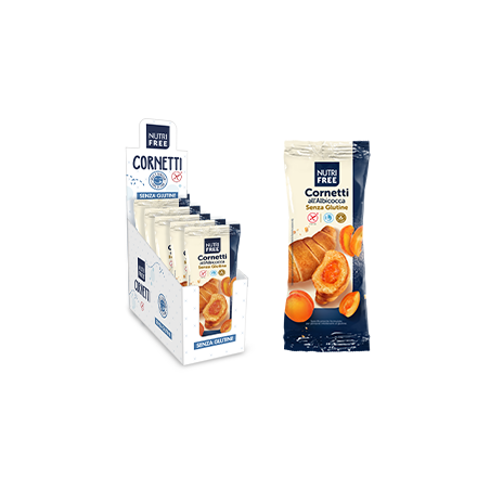 Cornetti all'Albicocca Senza Glutine e Lattosio 60gr x 5pz Nutri Free