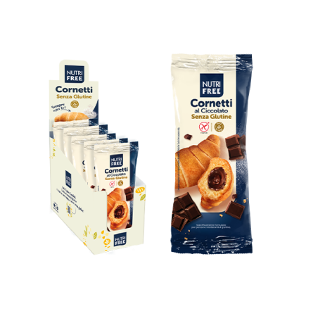 Cornetti al Cioccolato Senza Glutine e Lattosio 60gr x 5pz Nutri Free