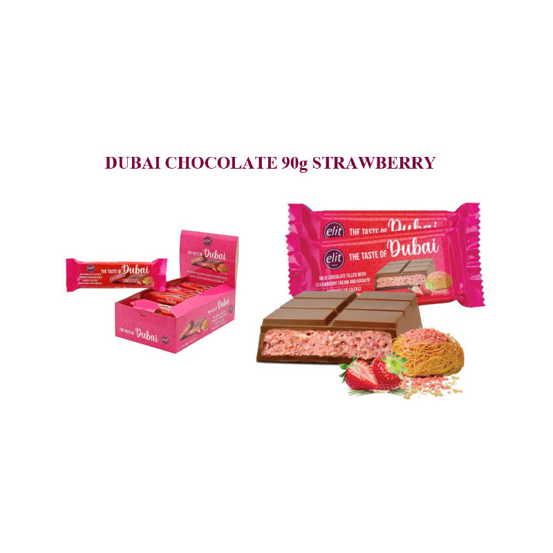 Tavoletta Dubai Fragola da 90gr x 12pz