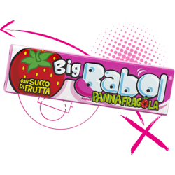 Mega Big Babol Panna Fragola Stick x 24pz