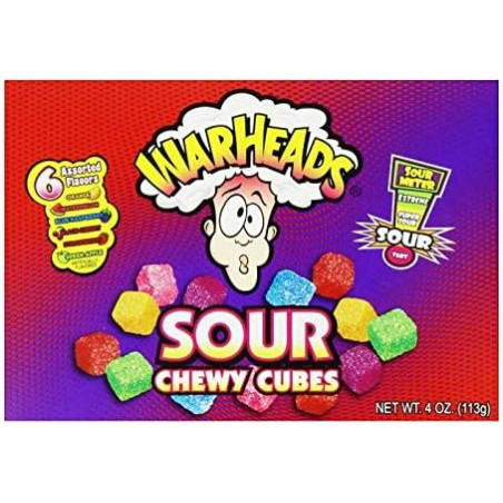 Warheads Cubes Caramelle Acide 113gr x 12pz