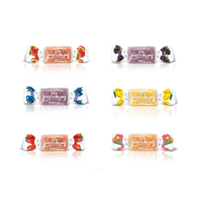 Caramellle Gelee Assortite 6 Gusti 500gr Baratti & Milano