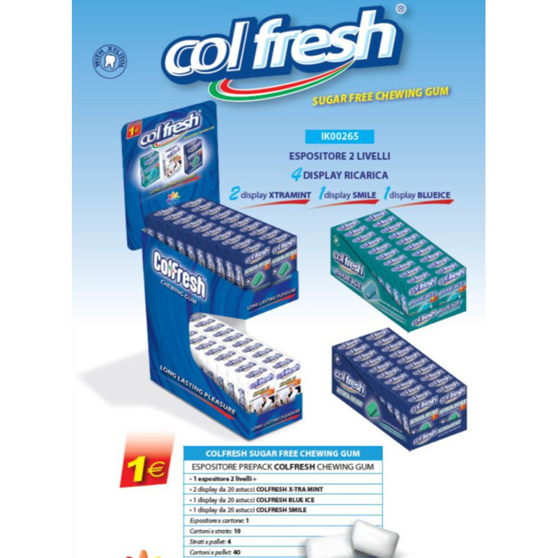 Espositore Astuccio ColFresh Gum x 80pz
