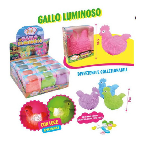 Gallo Luminoso con Caramelle x 12pz