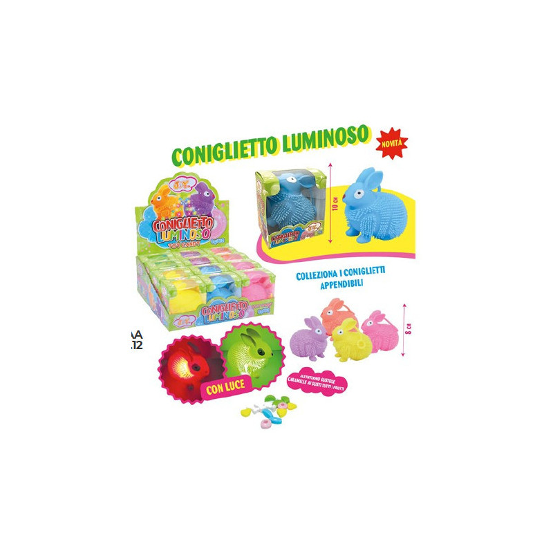 Coniglietto Luminoso con Caramelle x 12pz