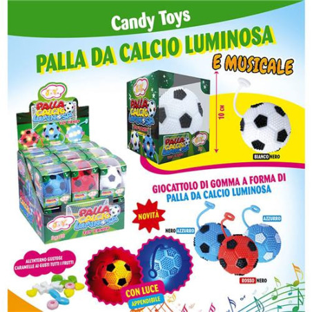 Palla Calcio Luminosa + Candy 3gr x 18pz