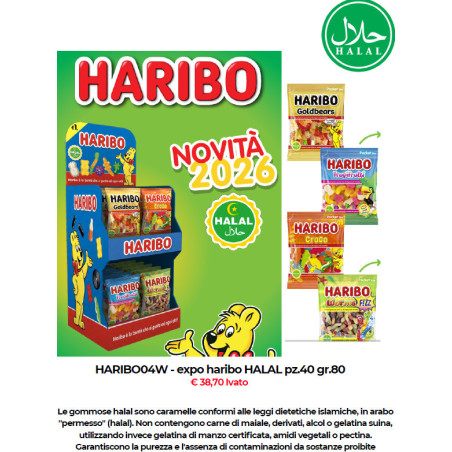 Expo Haribo Halal da 80gr x 40pz