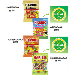 Haribo Mix HALAL da 80gr x 30pz