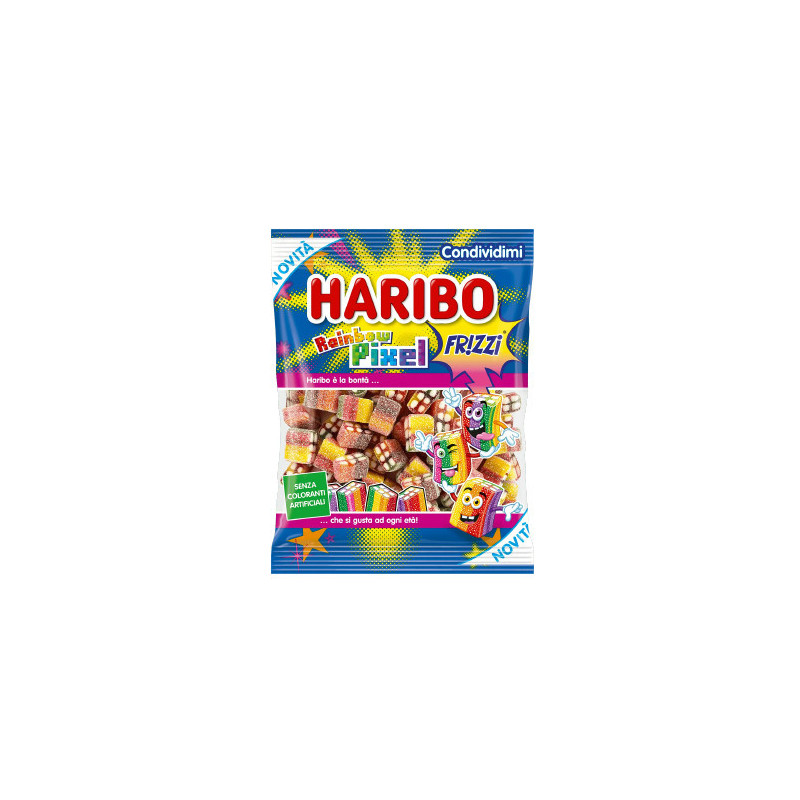 Haribo Rainbow Pixel Frizzi 100gr x 30pz