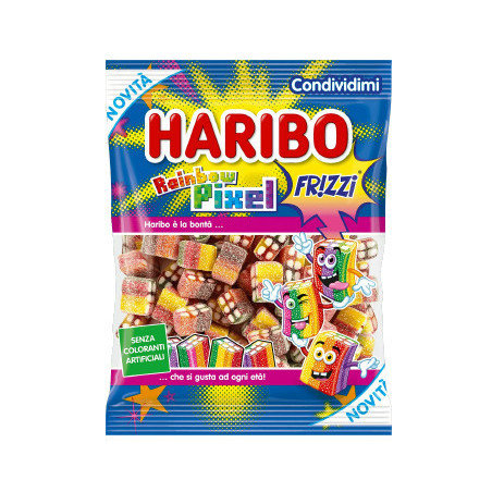 Haribo Rainbow Pixel Frizzi 100gr x 30pz