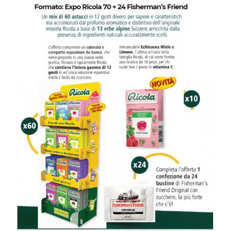 Expo Ricola 70pz. + 24pz. Fisherman's Friend