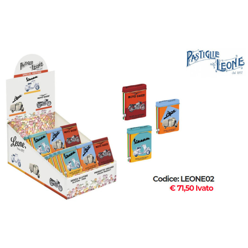 Expo Pastiglie Leone Piaggio Vespa Guzzi Special Edition 15gr x 36pz