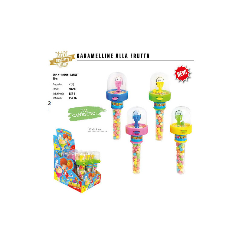 Mini Basket Candy con caramelle x 12pz