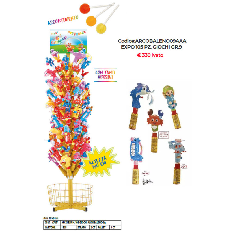 Expo da 105 giochi con caramella da gr.9
