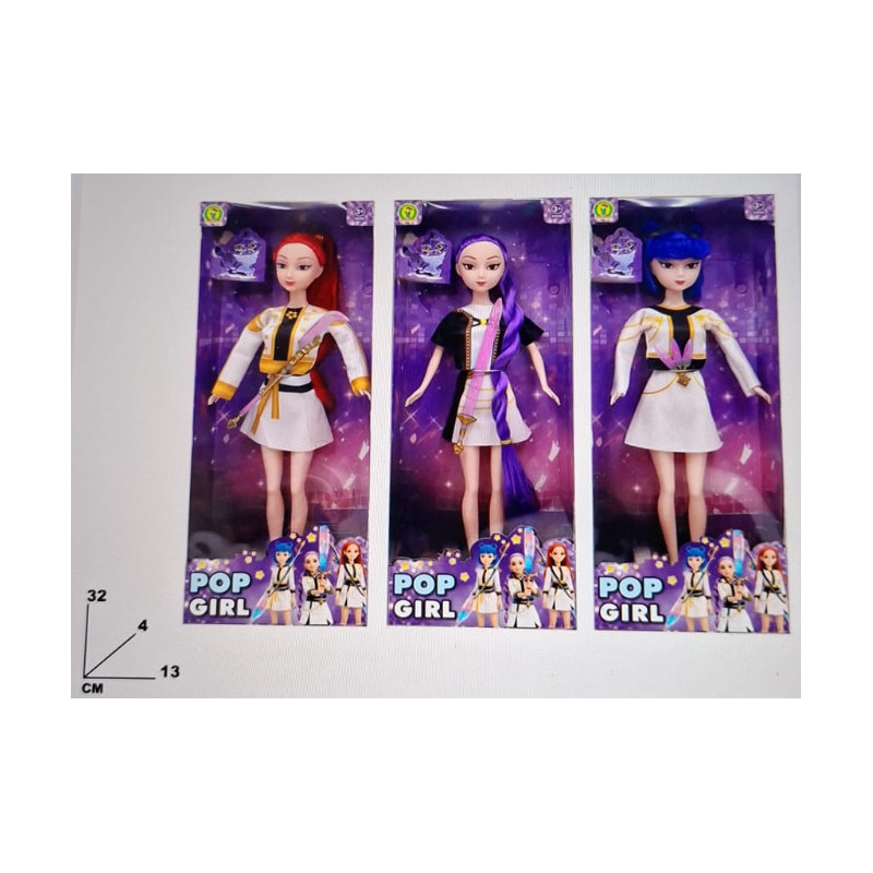 Bambola Pop Girl x 1pz