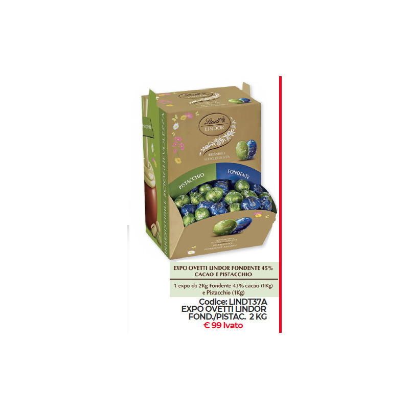 Expo Ovetti Lindor Fondente (1kg) + Pistacchio (1kg) tot.2kg